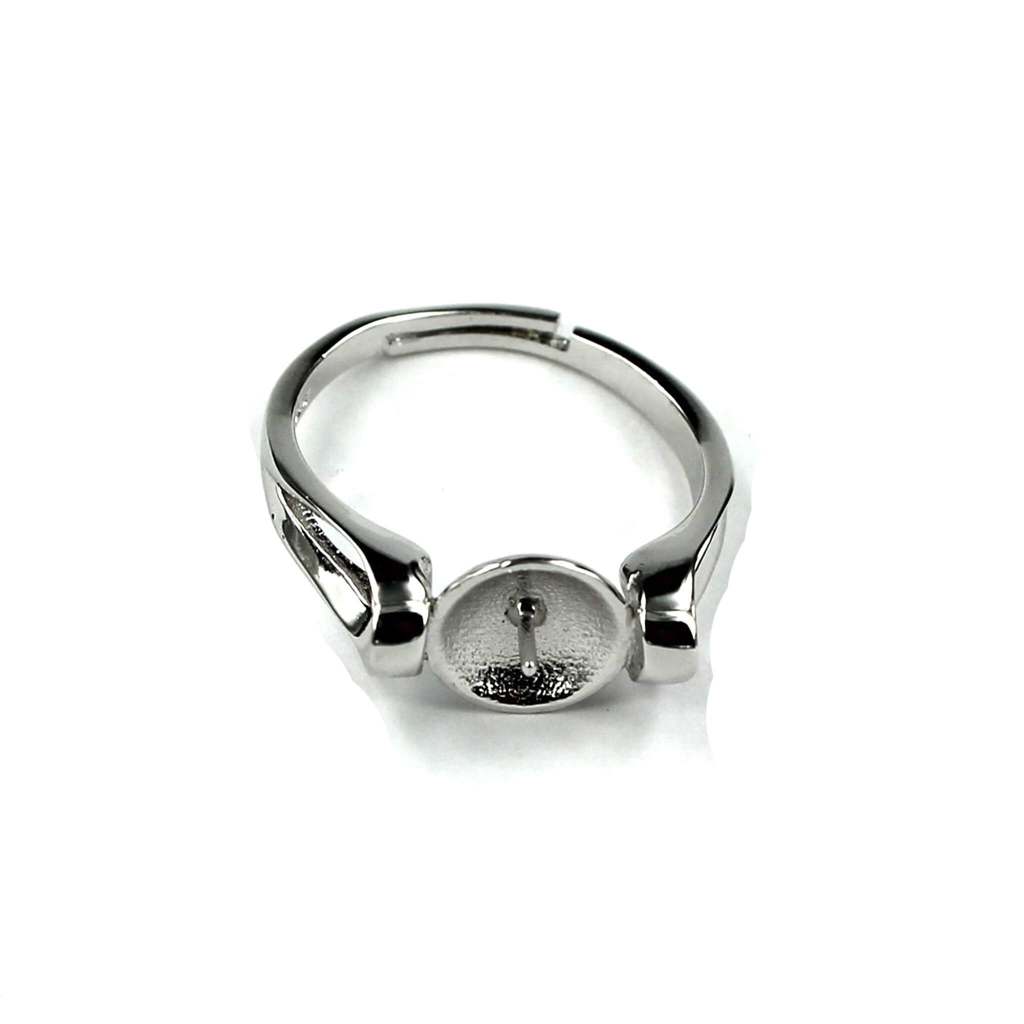 Tapered Ring with Cup and Peg Mounting in Sterling Silver 9mm