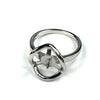 Square Ring with Peg Mounting in Sterling Silver 10mm