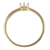 14K Gold Tapered Band Ring for 4mm Round Stones