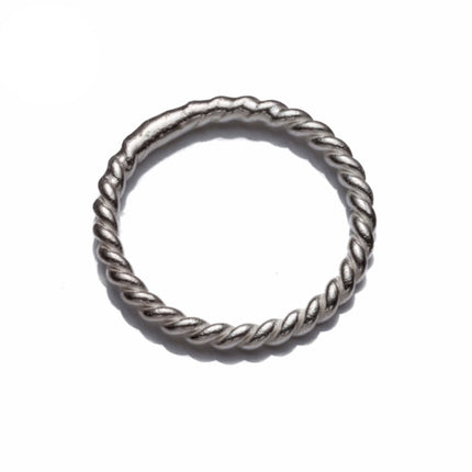 Rope-Like Closed Jump Ring in Sterling Silver 10mm 19 Gauge