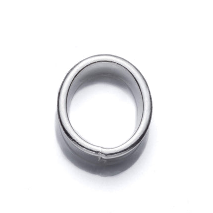 Oval Closed Jump Ring in Sterling Silver 7.7x6.5x2x0.76mm