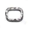 Rectangular Textured Closed Jump Ring in Sterling Silver 11.8x9.8x1.54x1.66mm