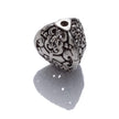 Square Bead in Antique Sterling Silver 13.3x13.9mm