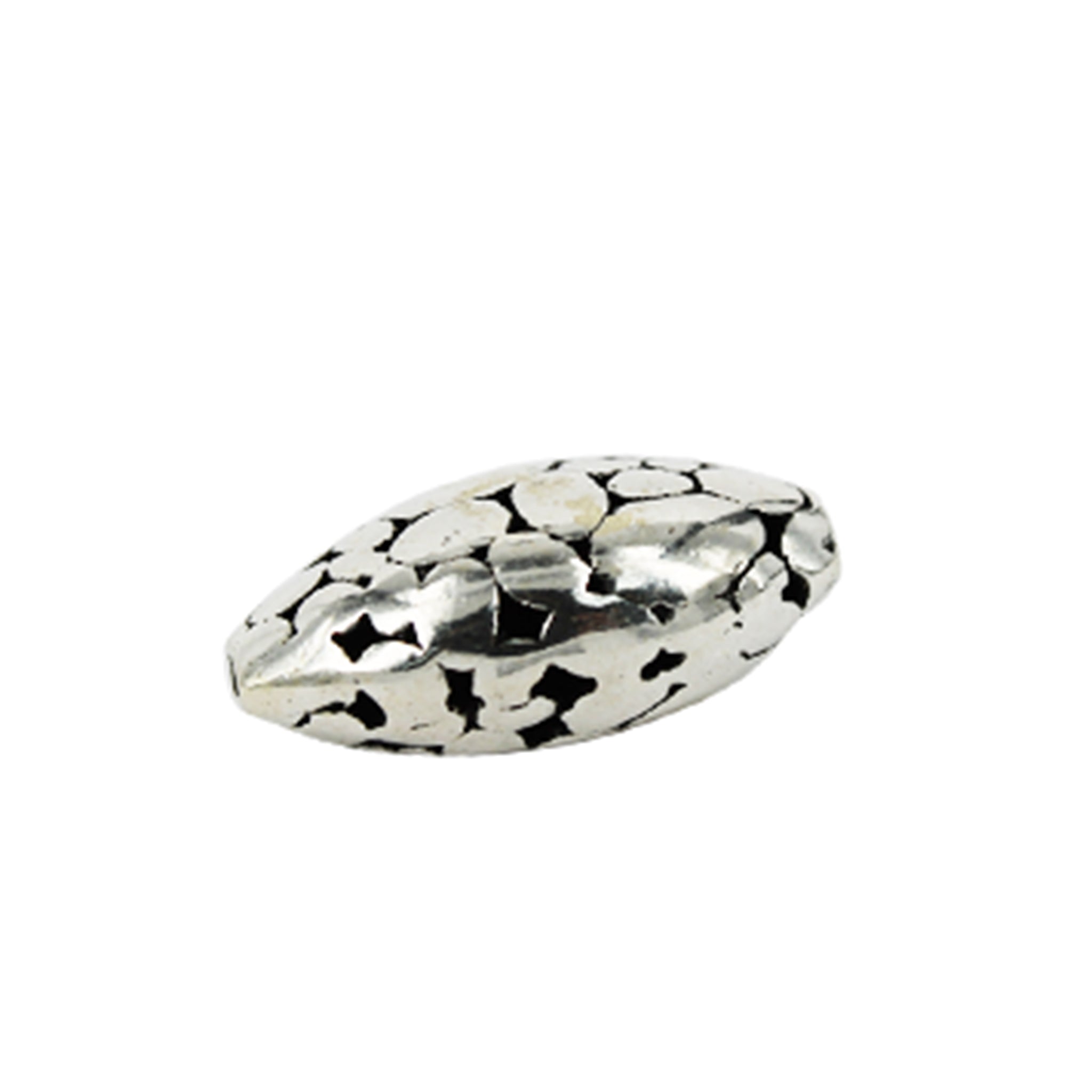 Oval Bead in Antique Sterling Silver 10.6x8.26x20.58mm