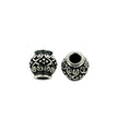 Round Spacer Bead in Antique Sterling Silver 7.4x7.4x7.4mm