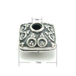 Square Spacer Bead in Antique Sterling Silver 13.6x13.6x10.3mm