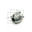 Granular Spacer Bead in Antique Sterling Silver 4x4x4.9mm