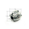 Granular Spacer Bead in Antique Sterling Silver 4x4x4.9mm