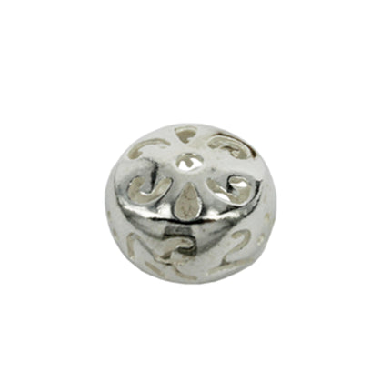 Frolic Hollow Bead in Sterling Silver 12.6x12.6x8.5mm