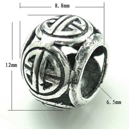 Frolic Spacer Bead in Antique Sterling Silver 12x8.9mm