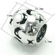 Atmospheric Spacer Bead in Antique Sterling Silver 10.3x10.7mm