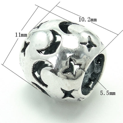 Atmospheric Spacer Bead in Antique Sterling Silver 10.3x10.7mm