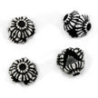 Flower Trio Bead in Sterling Silver 10x10mm