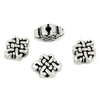 Chinese Knot Bead in Sterling Silver 10x8mm