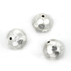 Faceted Round Bead in Sterling Silver 12x11mm