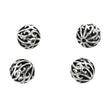 Round Bead with Open Curlicues Pattern in Sterling Silver 10x10mm