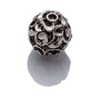 Round Swirly Ribbon Hollow Bead in Sterling Silver 10x10mm