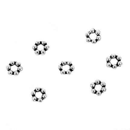 Beaded Ring Spacer Bead in Sterling Silver 5x2mm