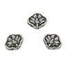 Hollow Flat Lotus Flower Bead in Sterling Silver 13x11x6mm