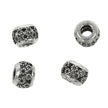 Flower Patterned Rolo Spacer Bead in Sterling Silver 8x10mm