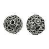 Open Floral and Vines in Antique Sterling Silver 14x13mm