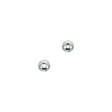 Plain Saucer Shaped Spacer Bead in Sterling Silver 3mm