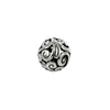 Hollow Rococo Bead in Sterling Silver 14mm