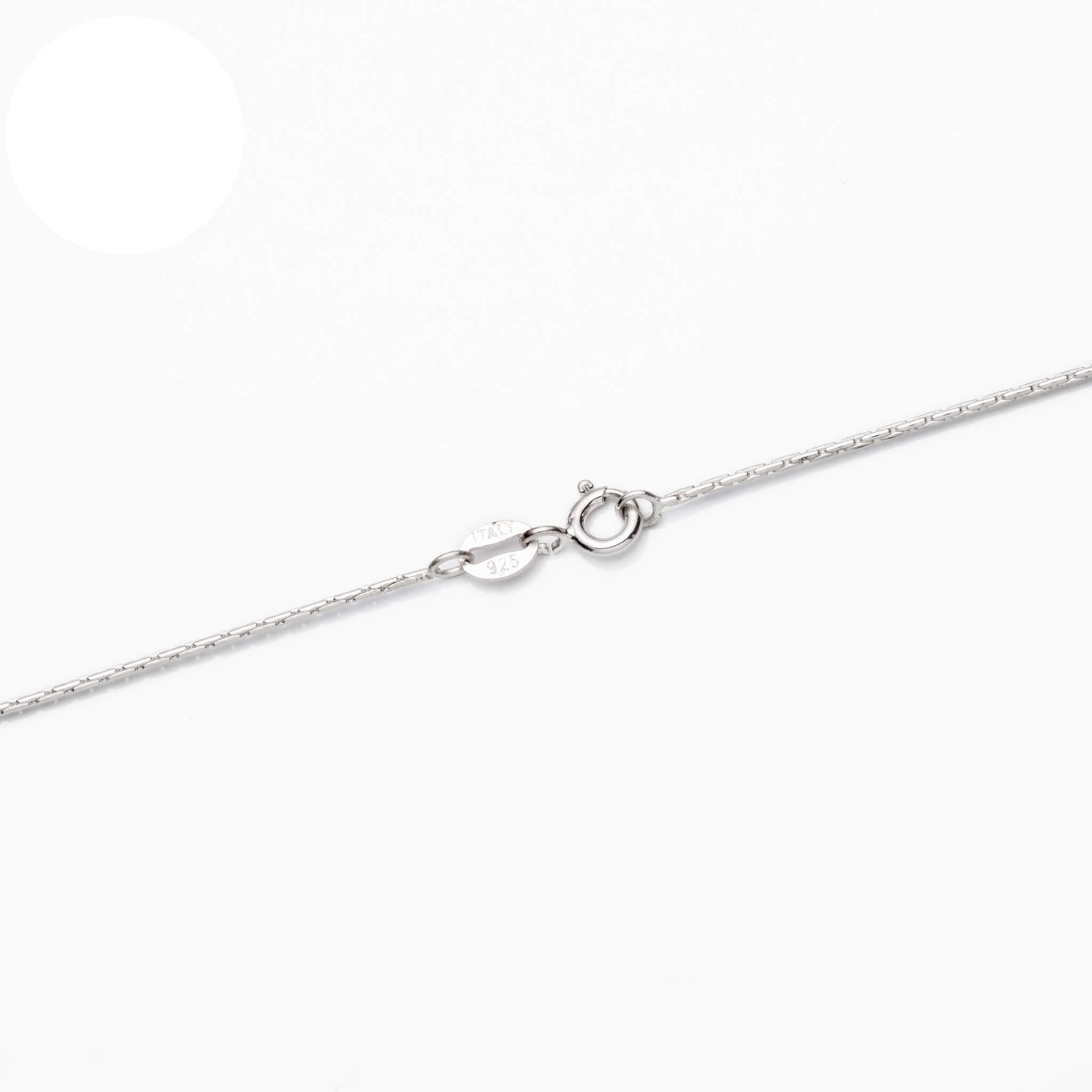 Sterling Silver Broad Ended Snake Chain Necklace 0.8mm 16