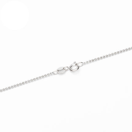 Sterling Silver Ball/Bead Chain Necklace 1.3mm 16