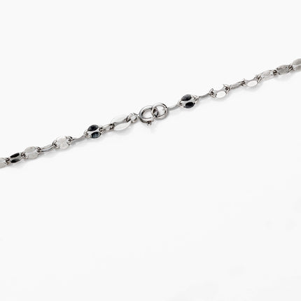 Sterling Silver Lip Fancy Chain Necklace 3mm 16