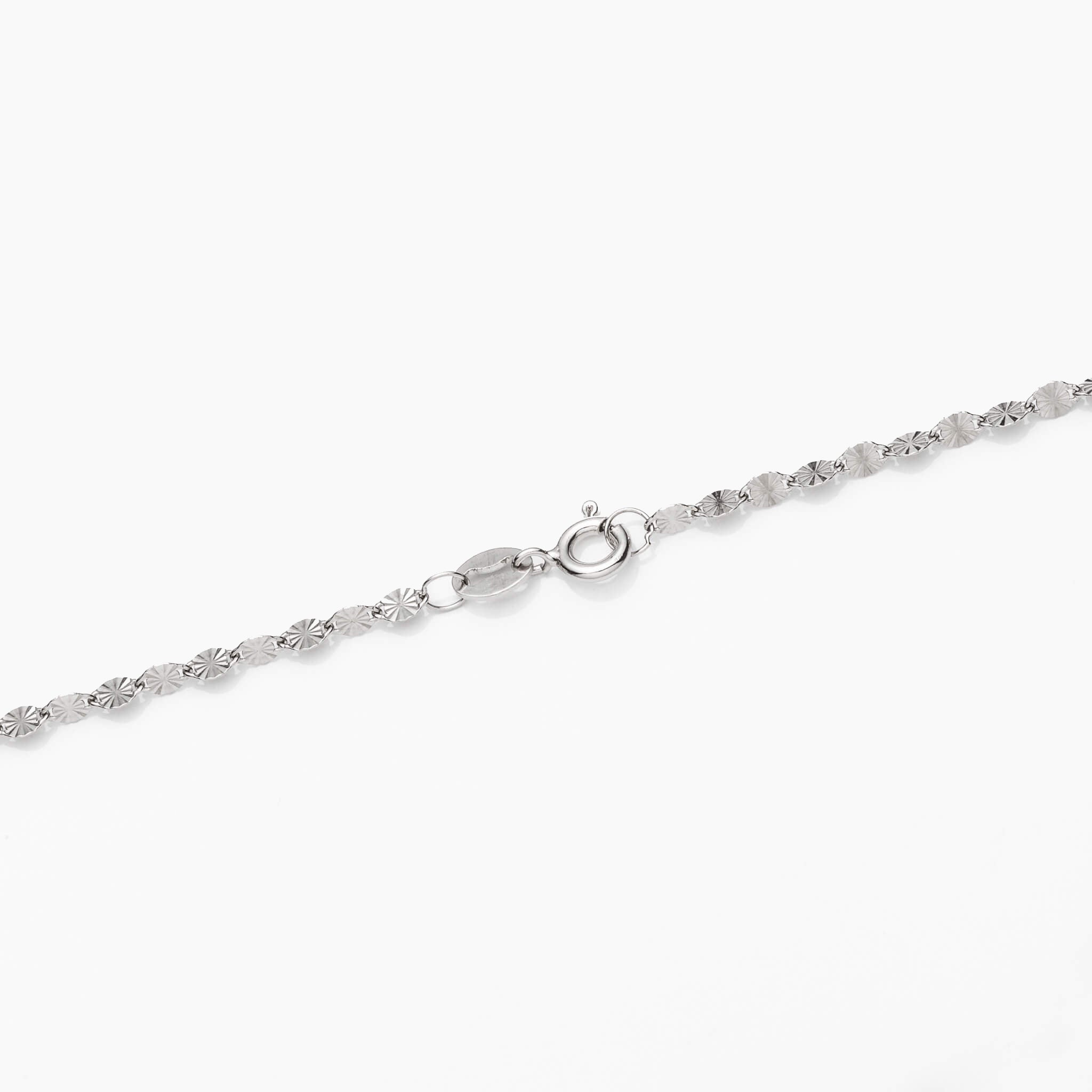 Sterling Silver Sunburst Tile Fancy Chain Necklace 2.65mm 16