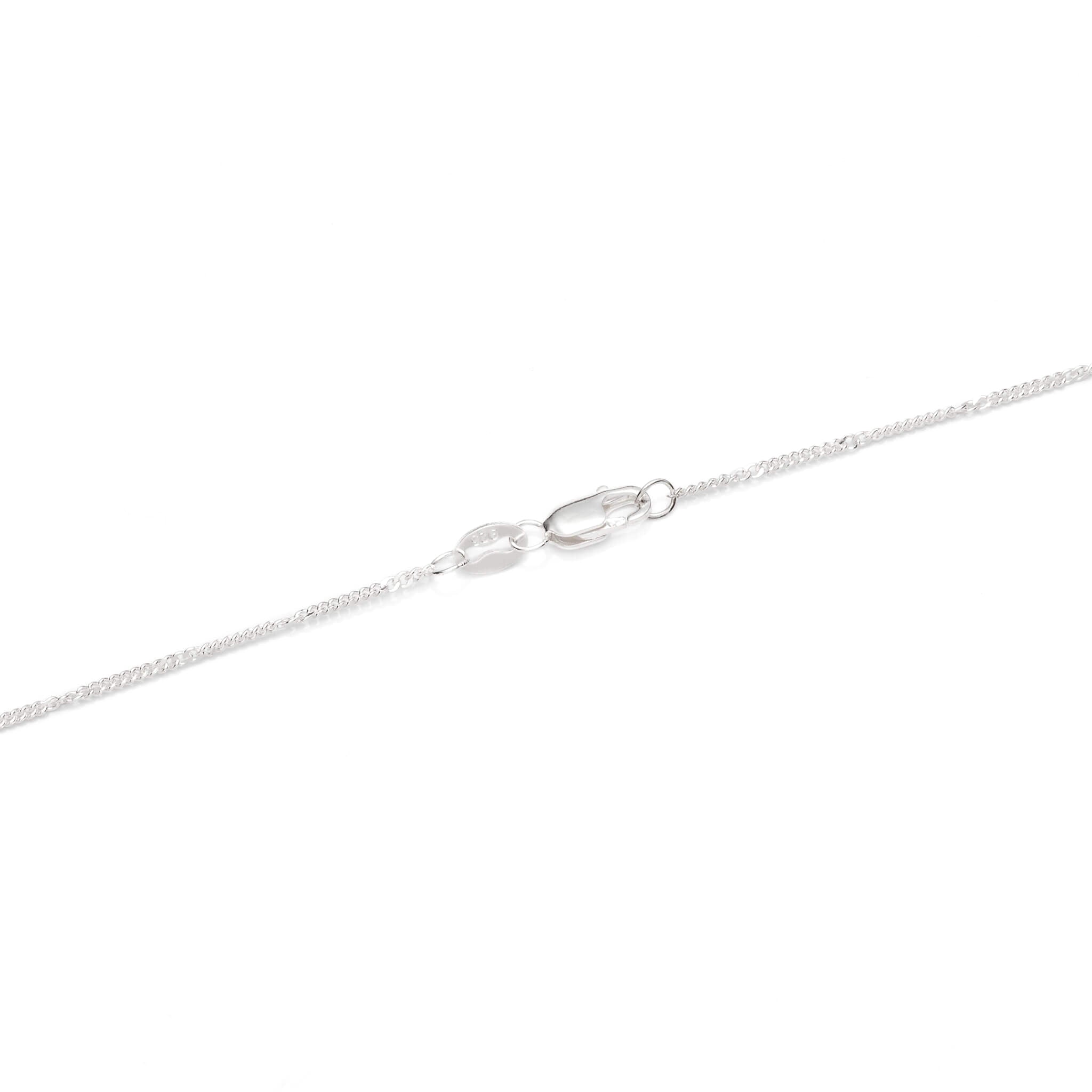 Sterling Silver Curb Chain Necklace 1mm x 0.6mm 16