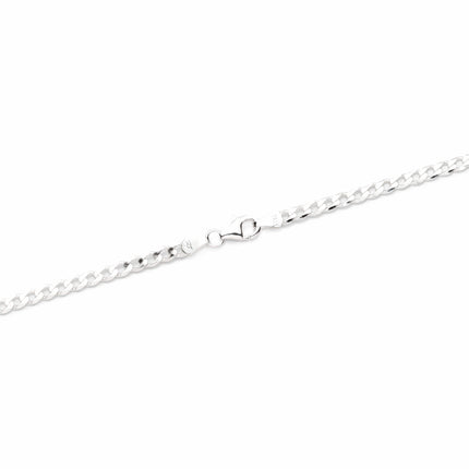 Sterling Silver Curb Chain Necklace 2.82x0.75mm 18