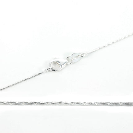 Sterling Silver Snake Chain Necklace 0.6mm 16″ (41cm) 18