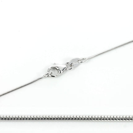 Sterling Silver Snake Chain Necklace 0.85mm 16″ (41cm) 18