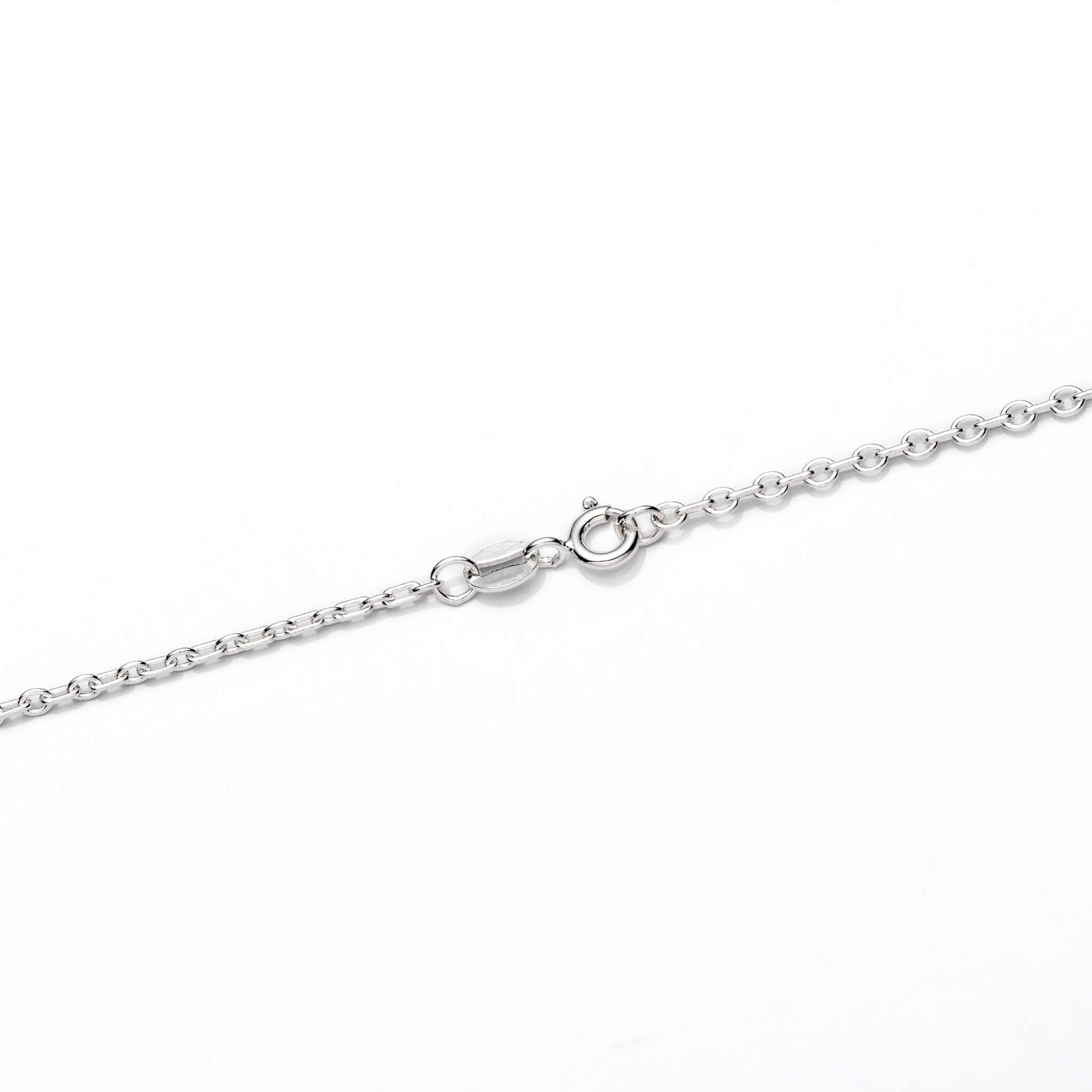 Sterling Silver Alternating Cable Chain Necklace 2.08mm 18