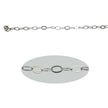 Fine Oval Flat Cable Chain in Sterling Silver