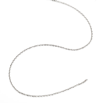 Fine Diamond Cable Chain in Sterling Silver
