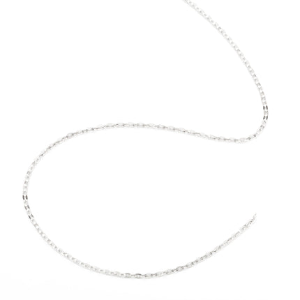 Fine Oval Flat Cable Chain in Sterling Silver
