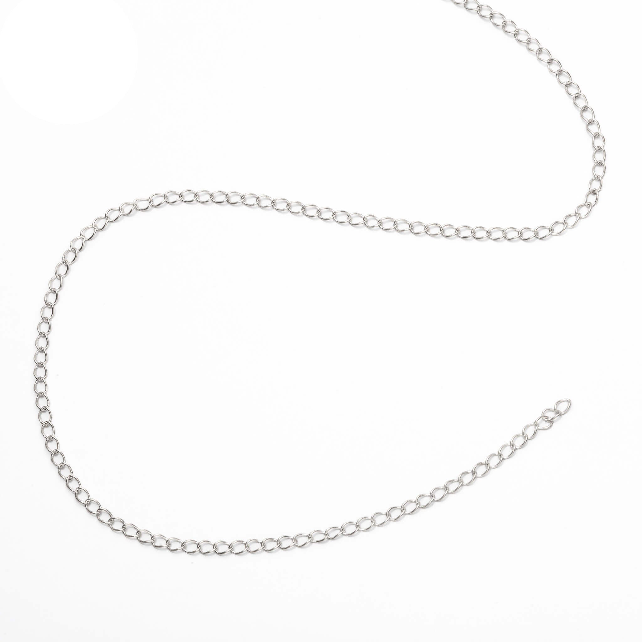 Fine Flat Cable Chain in Sterling Silver