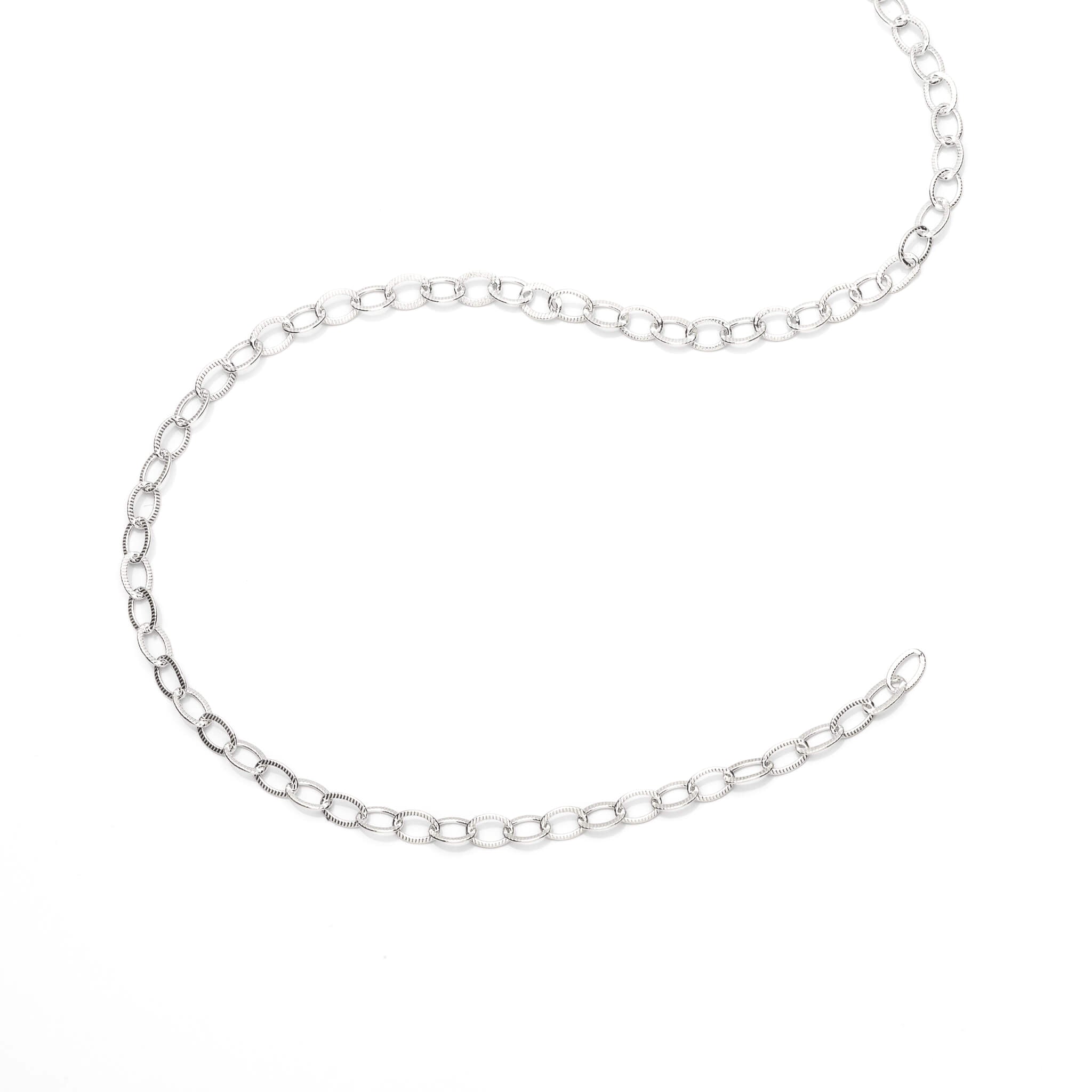 Flat Cable Chain in Sterling Silver