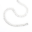 Flat Oval Curb Chain in Sterling Silver
