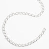 Oval Textured Curb Chain in Sterling Silver