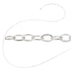 Flat Cable Chain in Sterling Silver 1.3mm x 2.0mm links