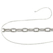 Beveled Cable Chain in Sterling Silver 1.05mm x 1.7mm links