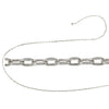 Beveled Cable Chain in Sterling Silver 1.05mm x 1.7mm links