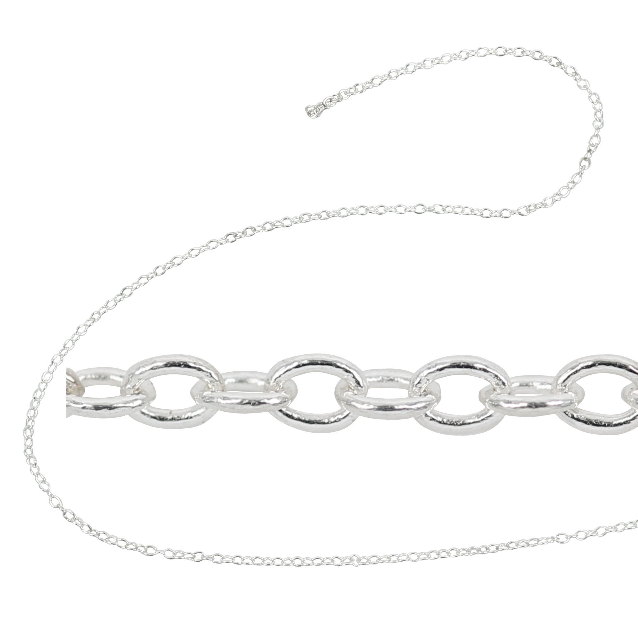Cable Chain (thicker) in Sterling Silver 1.2mm x 1.6mm Links