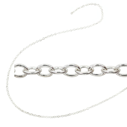 Cable Chain in Sterling Silver 1.5mm x 2.3mm Links
