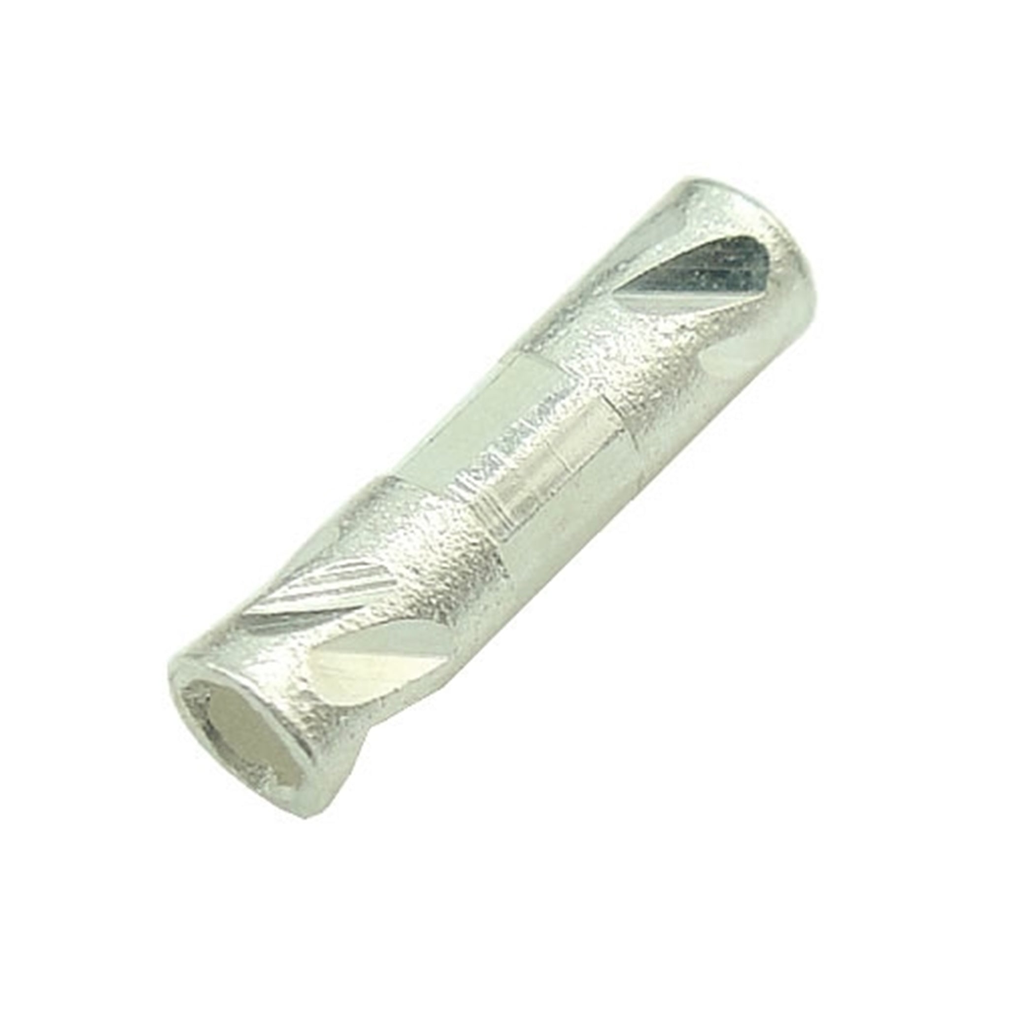 Diagonal Cut Tube Bead in Sterling Silver 2.1x8.5mm