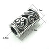 Swirl Tube Bead in Antique Sterling Silver 5.8x9.9mm